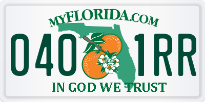 FL license plate 0401RR