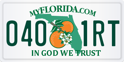 FL license plate 0401RT