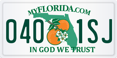 FL license plate 0401SJ