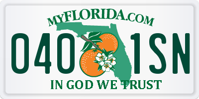 FL license plate 0401SN