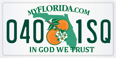 FL license plate 0401SQ