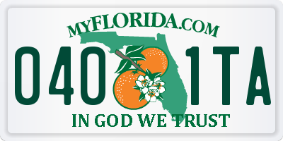 FL license plate 0401TA