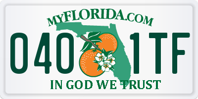 FL license plate 0401TF