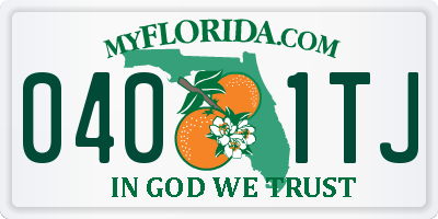 FL license plate 0401TJ