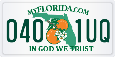 FL license plate 0401UQ
