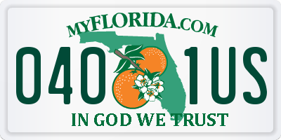 FL license plate 0401US