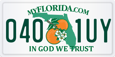 FL license plate 0401UY