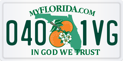 FL license plate 0401VG