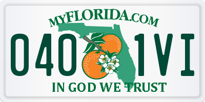 FL license plate 0401VI