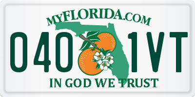 FL license plate 0401VT
