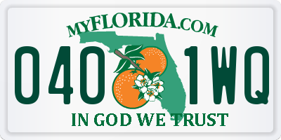 FL license plate 0401WQ