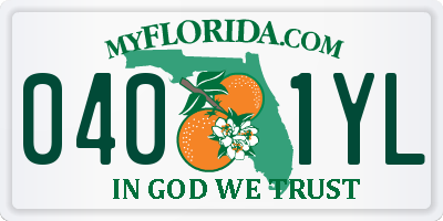 FL license plate 0401YL