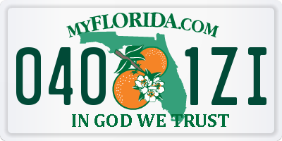 FL license plate 0401ZI
