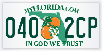 FL license plate 0402CP