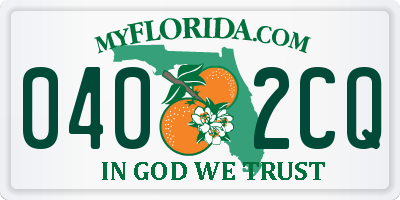 FL license plate 0402CQ