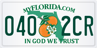 FL license plate 0402CR