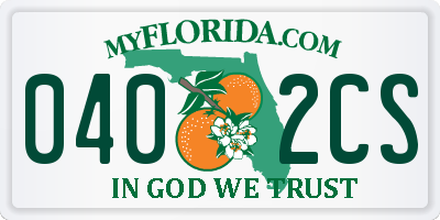 FL license plate 0402CS