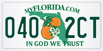 FL license plate 0402CT
