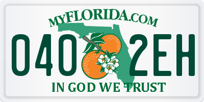 FL license plate 0402EH