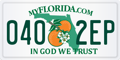 FL license plate 0402EP