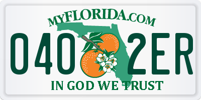 FL license plate 0402ER