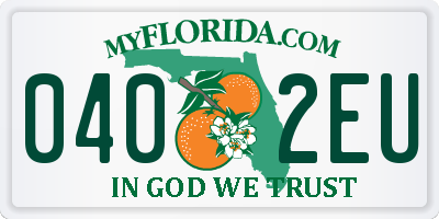 FL license plate 0402EU