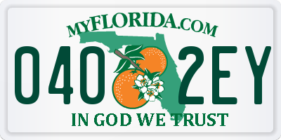 FL license plate 0402EY