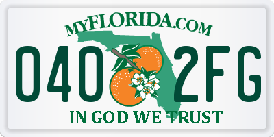 FL license plate 0402FG
