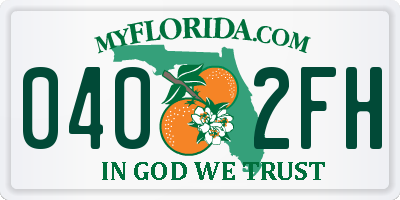 FL license plate 0402FH