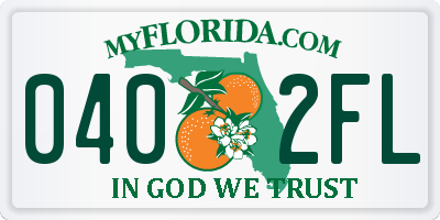 FL license plate 0402FL