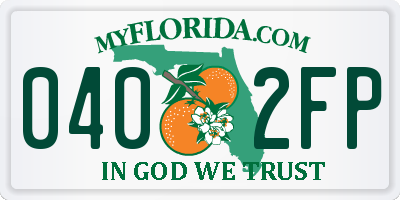 FL license plate 0402FP