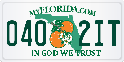 FL license plate 0402IT
