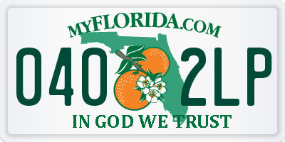 FL license plate 0402LP