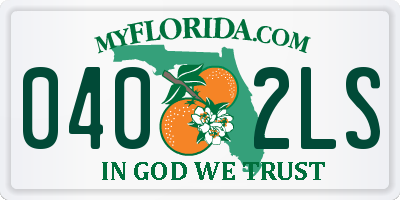 FL license plate 0402LS