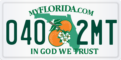 FL license plate 0402MT