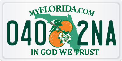 FL license plate 0402NA