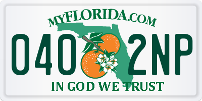 FL license plate 0402NP