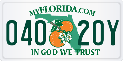 FL license plate 0402OY