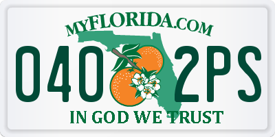 FL license plate 0402PS