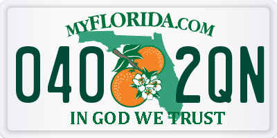 FL license plate 0402QN