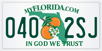 FL license plate 0402SJ