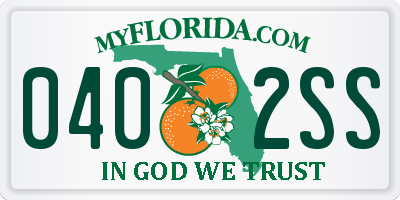 FL license plate 0402SS