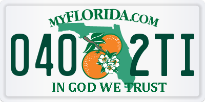 FL license plate 0402TI