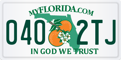 FL license plate 0402TJ