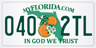 FL license plate 0402TL