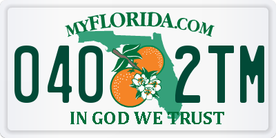FL license plate 0402TM