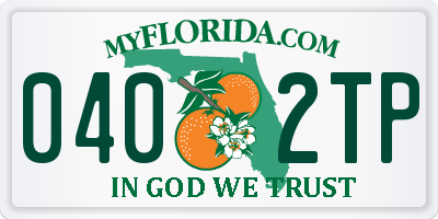 FL license plate 0402TP