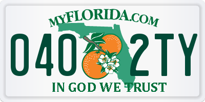 FL license plate 0402TY