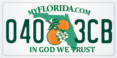 FL license plate 0403CB