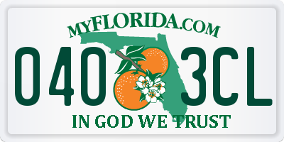 FL license plate 0403CL